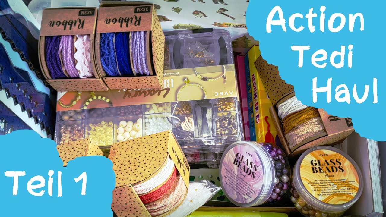👁️‍🗨️Riesen Action/Tedi Haul - neue Bastel-Produkte Teil 1🛍️🎨 #actionhaul #tedihaul