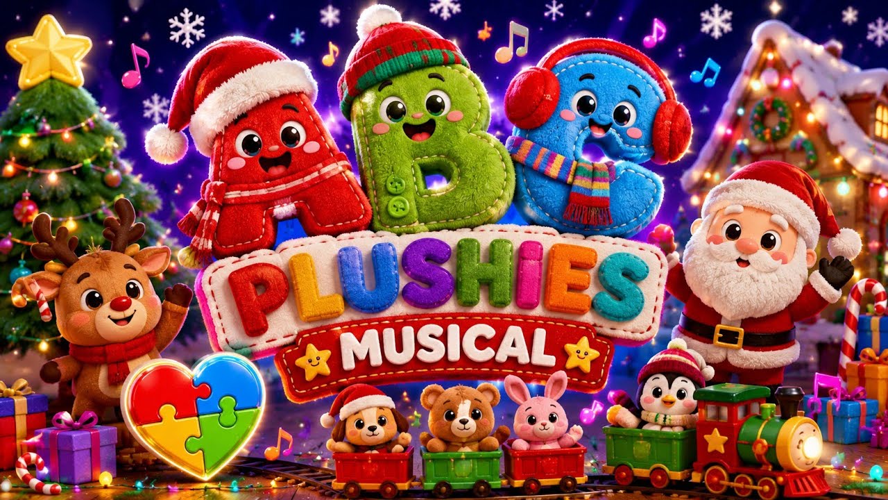 ABC Plush X-Mas Song | Learn the Alphabet letters, sounds, Phonics | @amaresbigplanet | Christmas