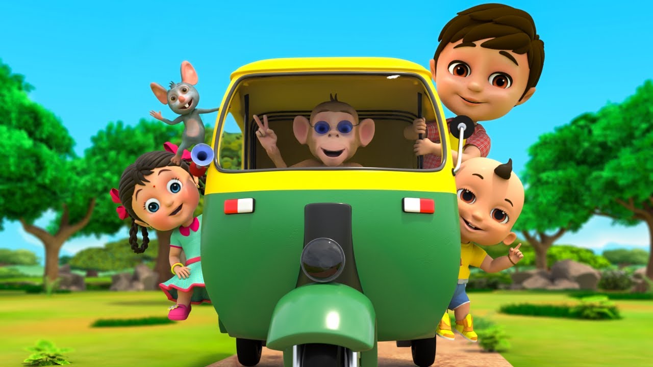 बंदर का ऑटो चले गोल गोल गोल | Bandar Ka Auto | Popular Nursery Rhymes