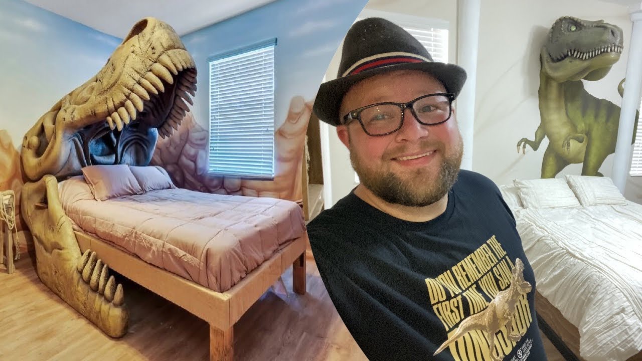 Jurassic Park Themed Airbnb | 8 Dinosaur Themed Bedrooms | Raptor Retreat & Jurassic World House
