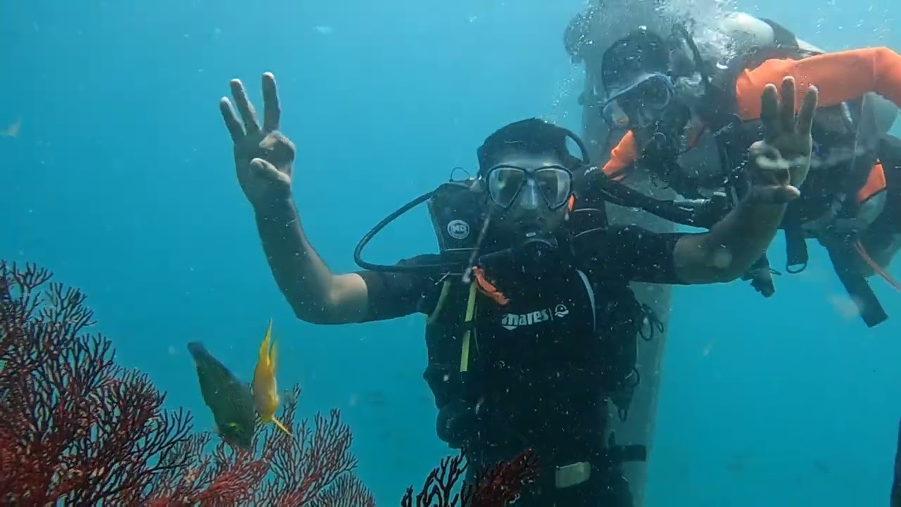 Scuba diving at Swarajdeep island (Havelock Island) Andaman and Nicobar.