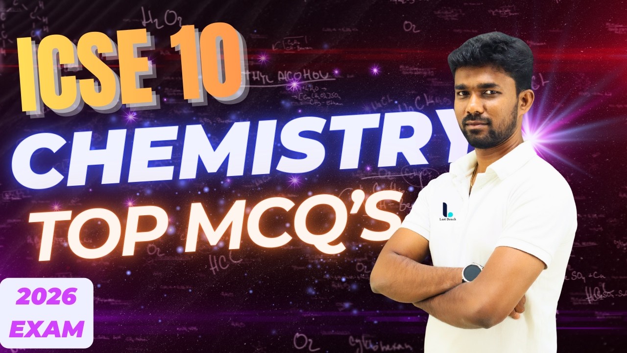 10 Marks in 10 minutes !! 😲 | CHEMISTRY IMP. MCQ'S | ICSE 10 | Board Exam 2026