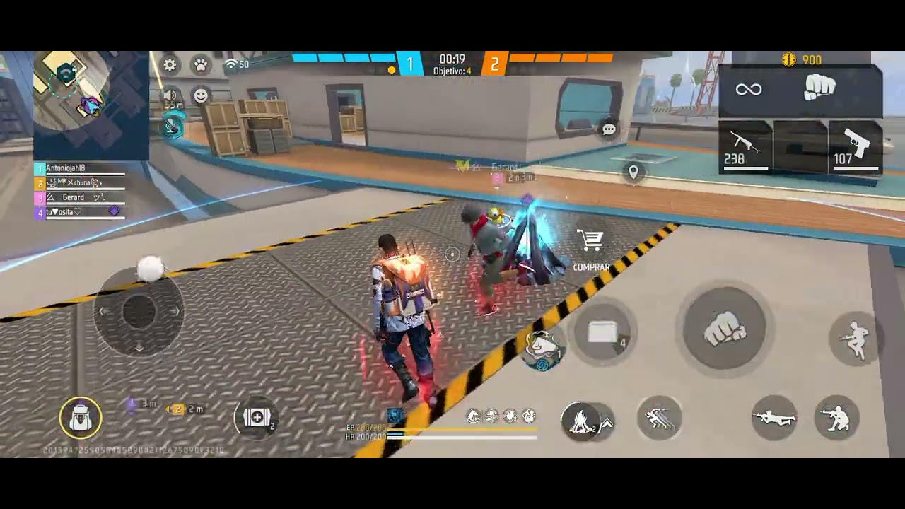 Free fire/ escuadra En clasificatoria random 🤣🤣