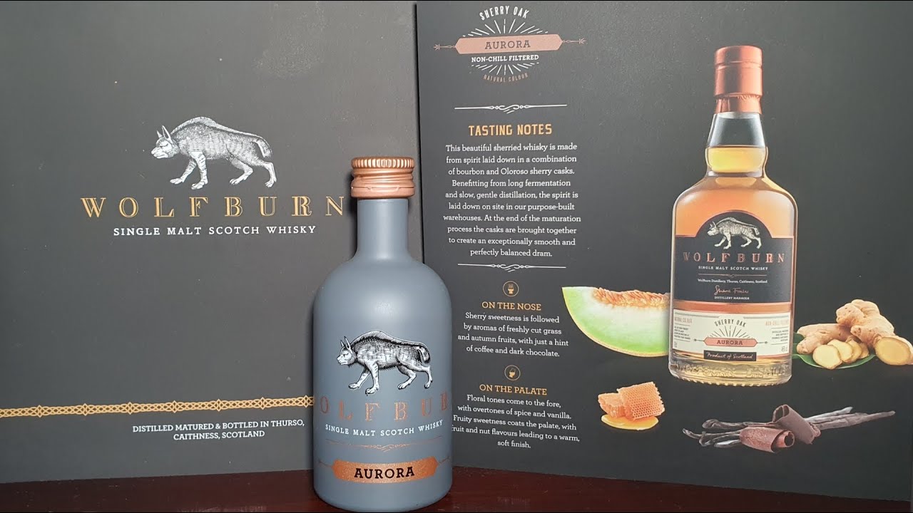Дегустация виски Wolfburn aurora 46% ABV, non - chill filtered, natural colour.