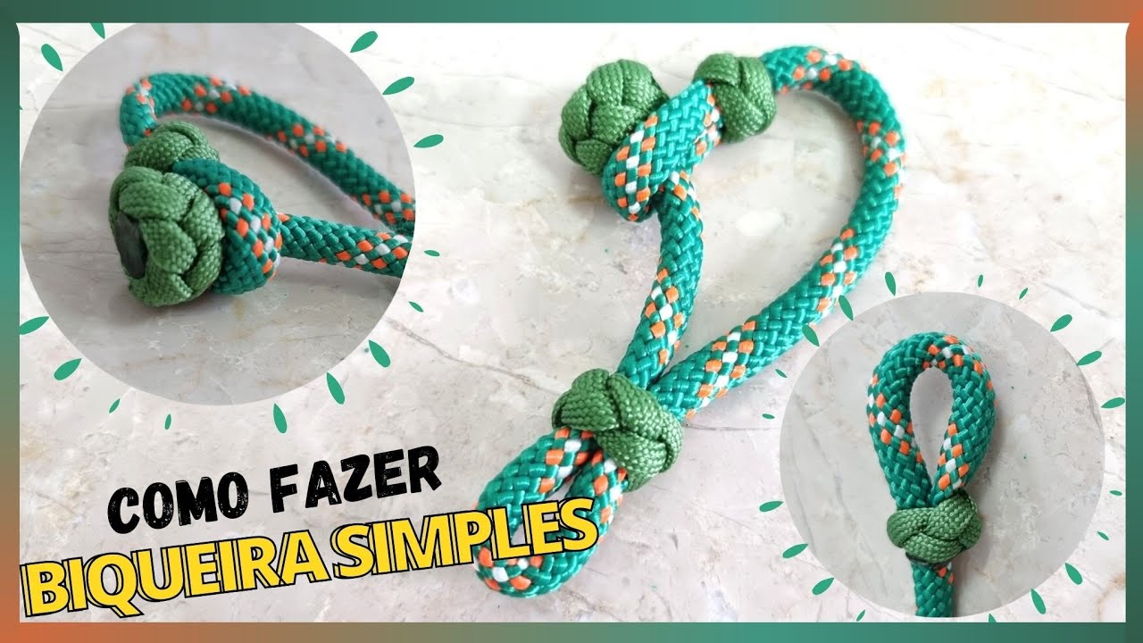 Como fazer biqueira, Mosquetão de corda - How to make a rope hook