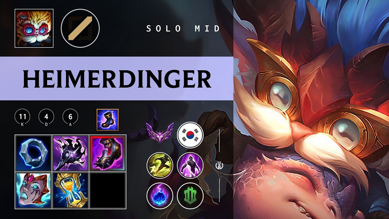 Heimerdinger Mid vs Veigar - KR Master Patch 26.04