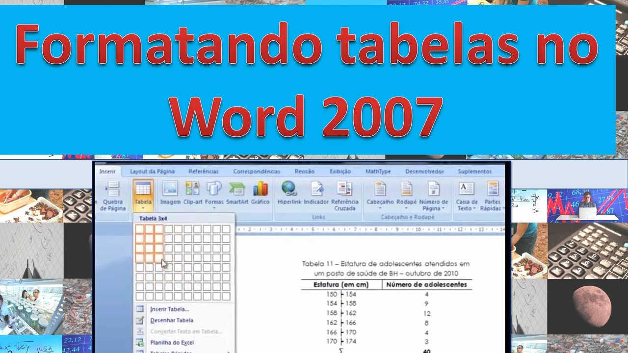 Formatando tabelas e quadros conforme NBR 14724 (2011) e Normas de Apresenta&ccedil;&atilde;o Tabular (IBGE)