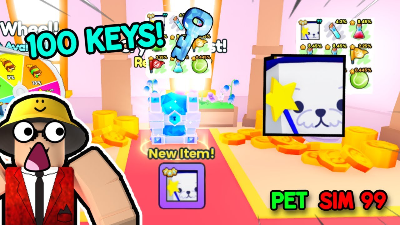 I Opened 100 Crystal Keys And Got This In Pet Simulator 99!