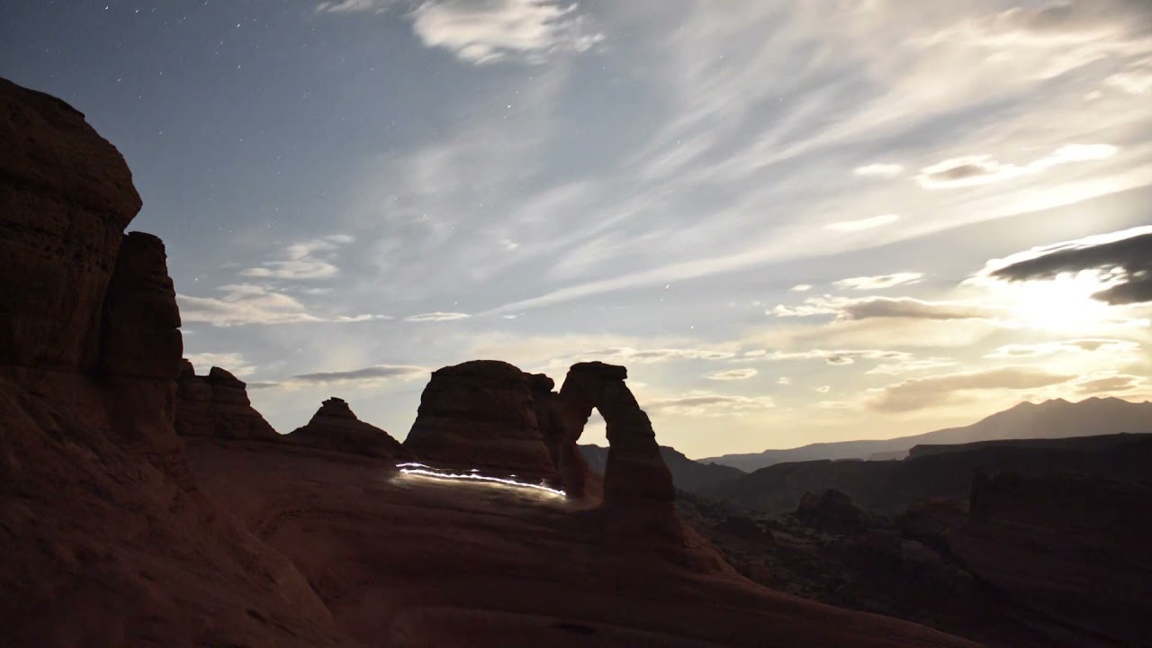 Delicate Arch Nighttime Time Lapse