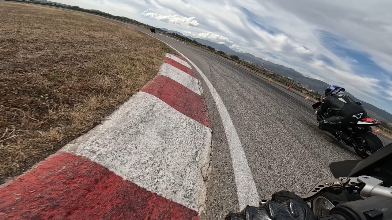 Almost highsided at Megara Circuit