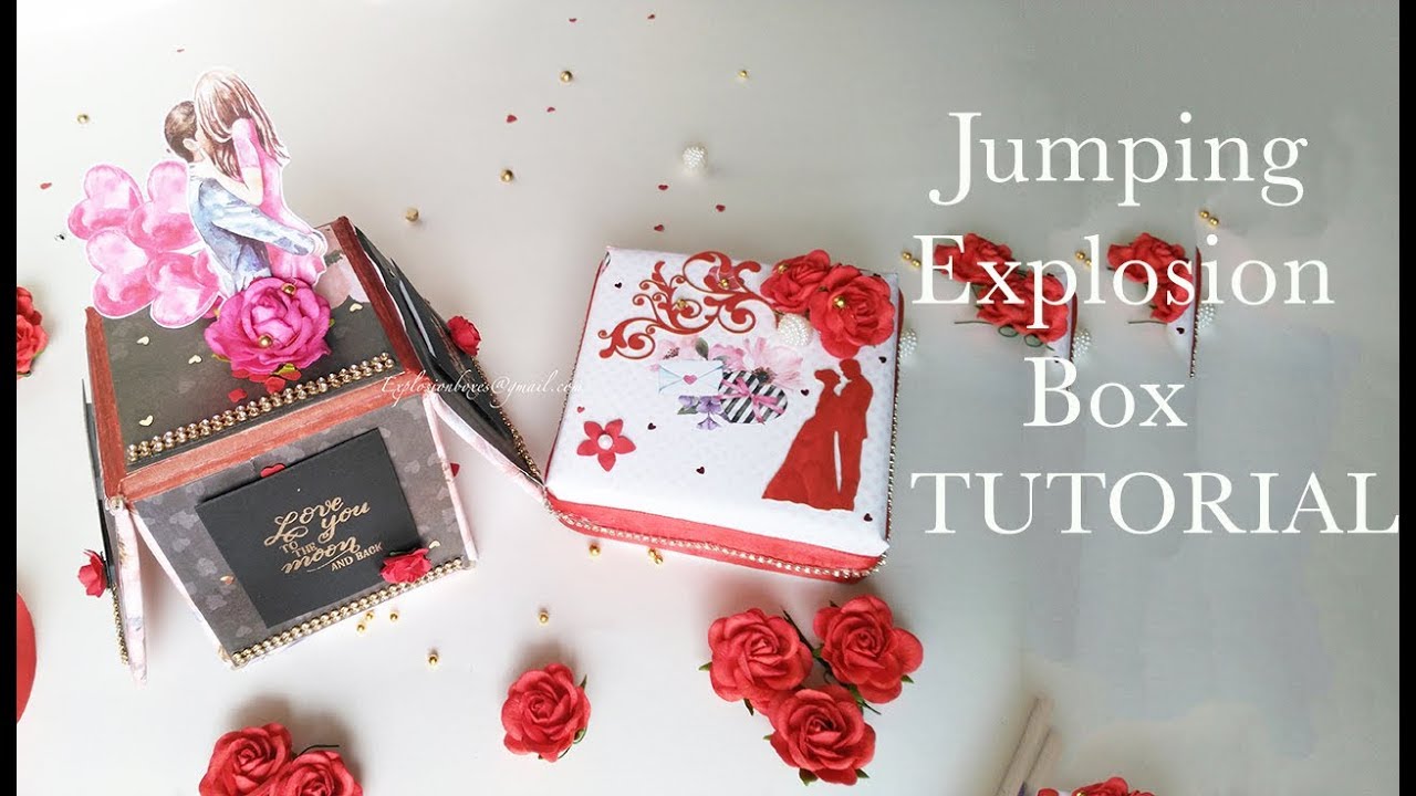 TUTORIAL -Valentine's day Love Explosion Box|Transformable Exploding Box|Jumping Explosion box|DIY