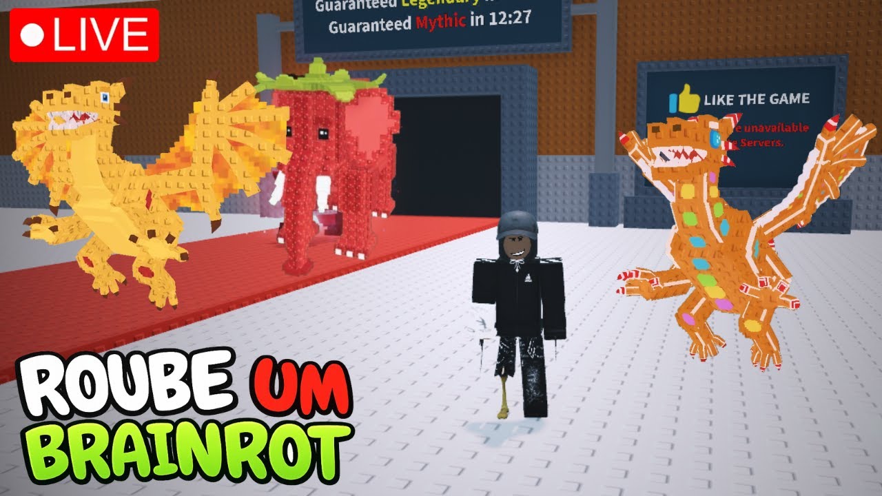 😲LIVE ON 🔴TROCANDO BRAINROTS RAROS 🎈 - ROUBE UM BRAINROT AO VIVO 🔥