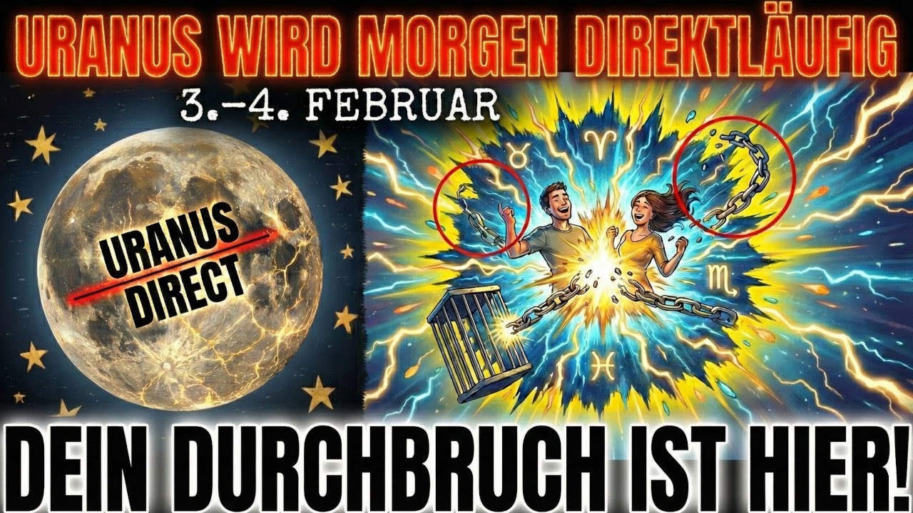 URANUS DIREKTLÄUFIG MORGEN: Festgefahrenes löst sich endlich! (3 Sternzeichen: Durchbruch!)