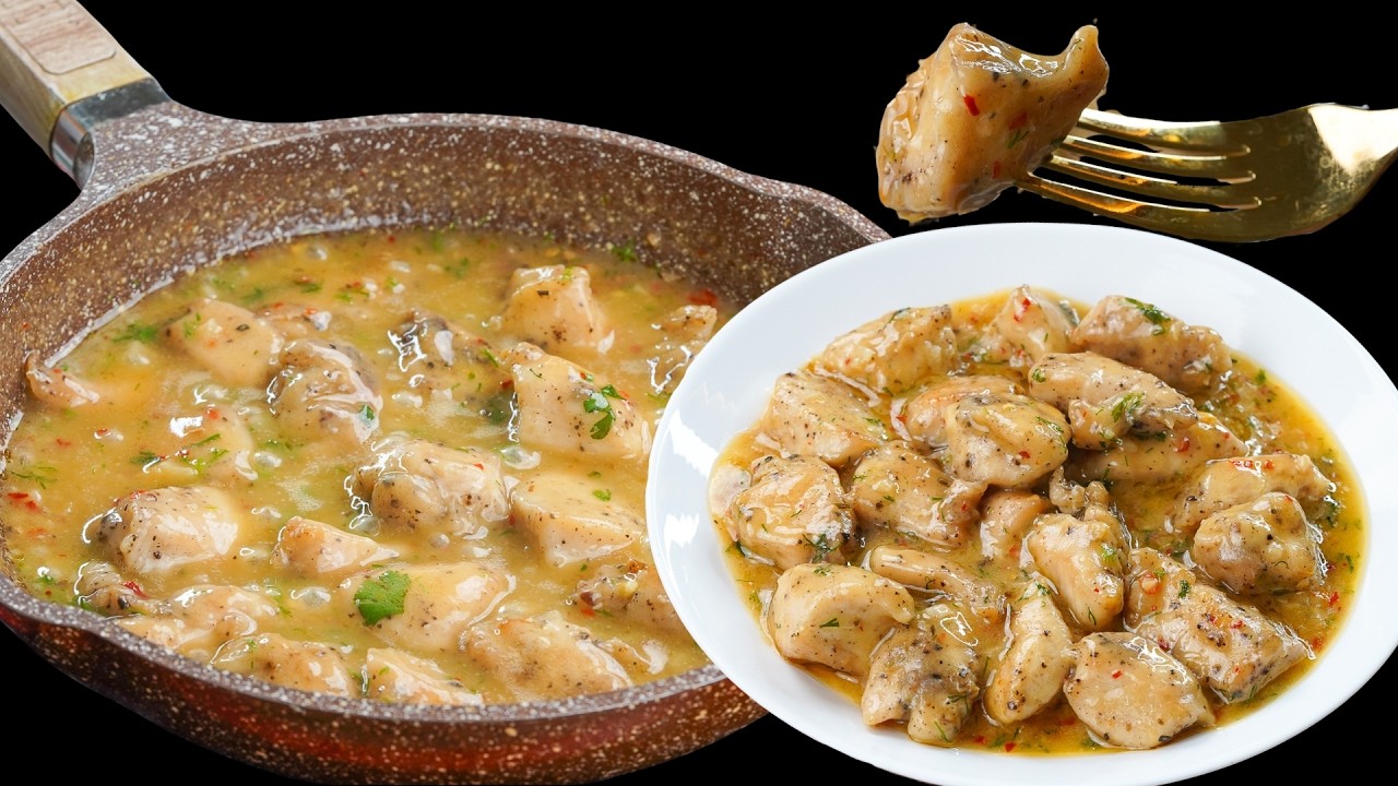 Самый простой рецепт курицы в сливочно-чесночном соусе | Рецепт сливочной курицы в сливочно-чесно...