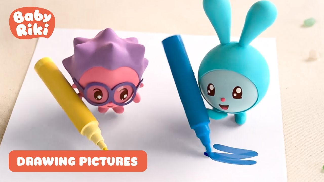 Drawing Pictures🎨 - BabyRiki | Cartoons for Kids