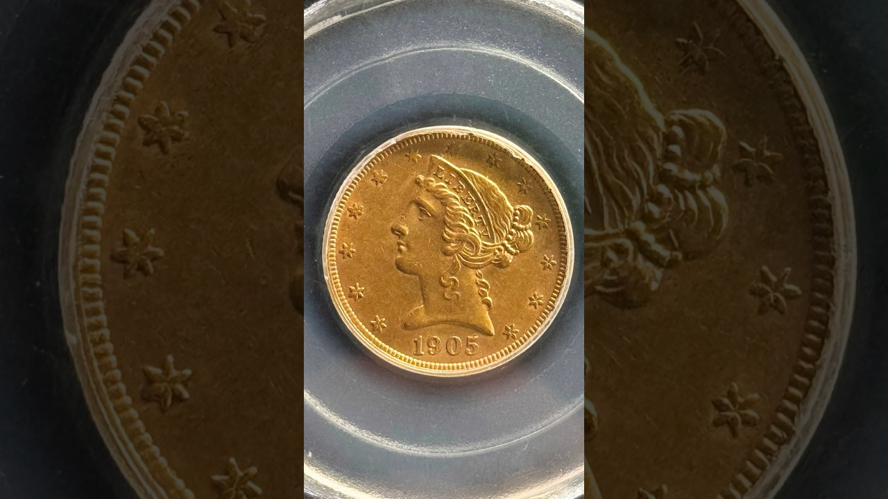 7 grams of Gold: 1/4 Eagle AU58 1905-S