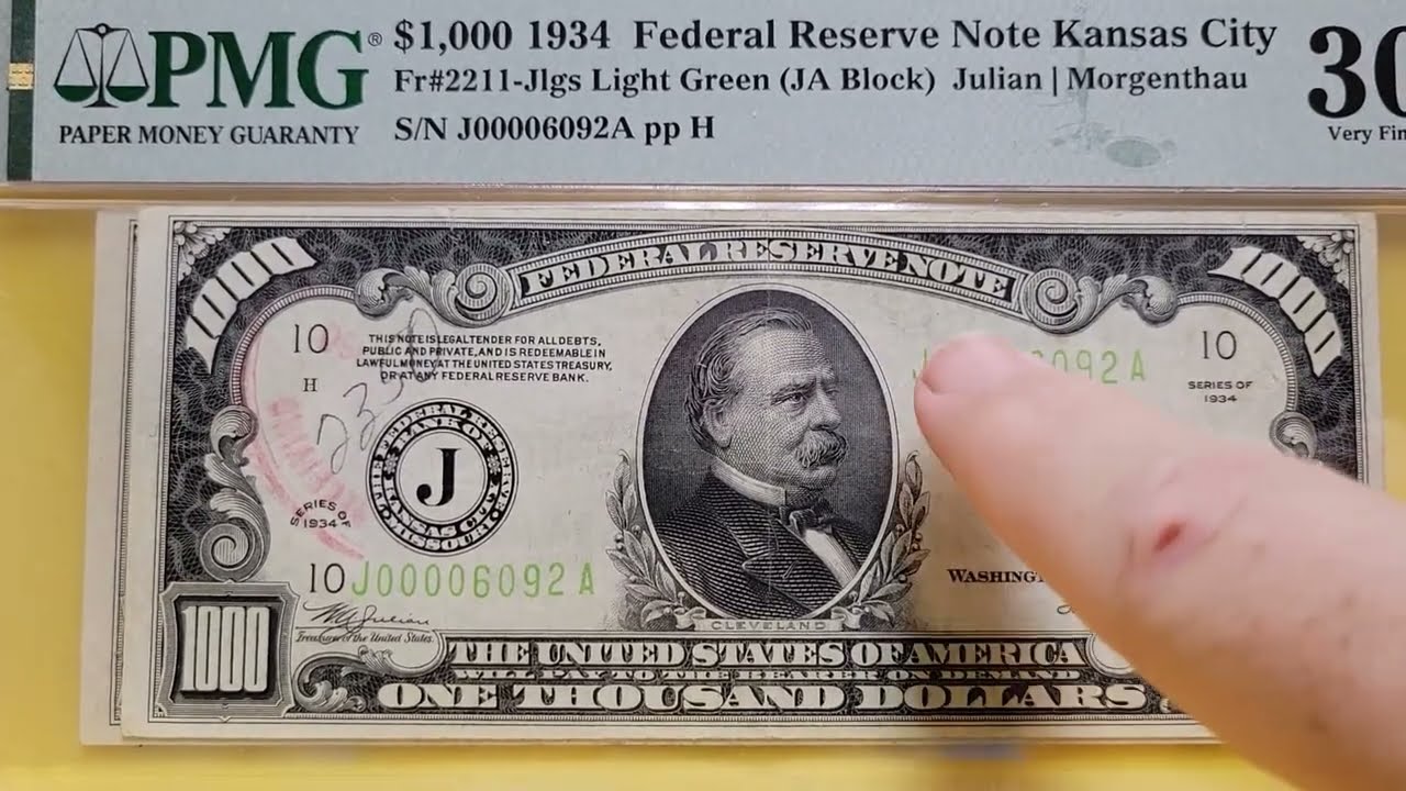 US Thousand Dollar Bill Follow up...