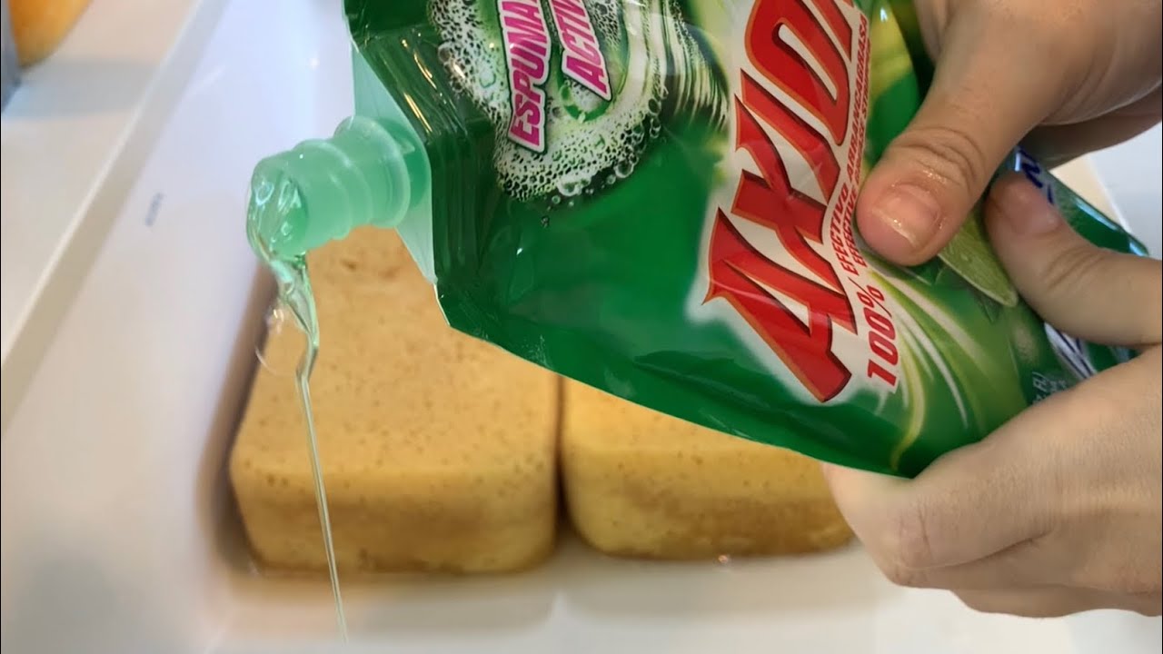 💗Thank You💗 with PineSol + DishSoap - sponge ASMR