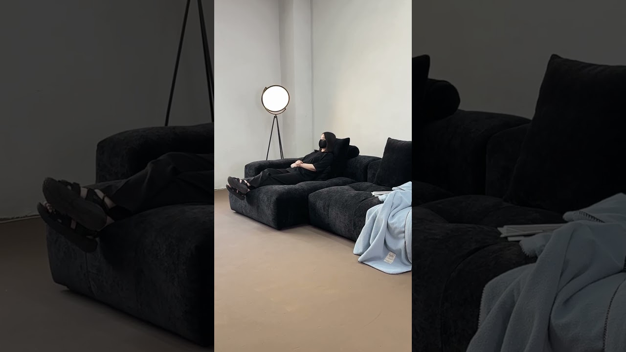 Black Sofa in Quiet Light &ndash; Simple, Calm, and Strong  #sofa #home#interiordesign #homedecor