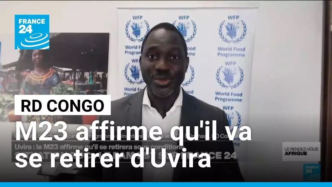 RD Congo : le M23 affirme qu'il se retirera d'Uvira, 85 000 r&eacute;fugi&eacute;s au Burundi &bull; FRANCE 24