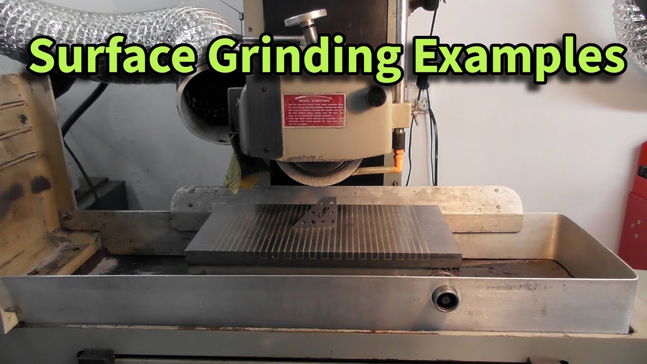 Using a surface grinder.