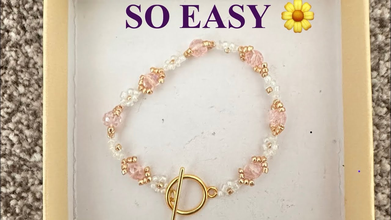 Easy Beaded Daisy Bracelet Tutorial (Looks Hard, Isn’t!)🌸✨