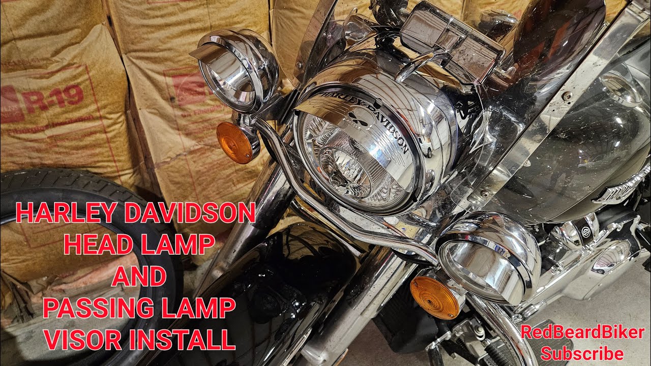 Harley Davidson Headlight and Passing Light Visor Install on my 2021 Road King