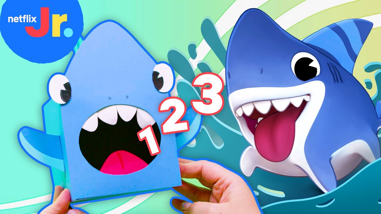 Feed the Hungry Sharkdog!: Counting Game + DIY Craft for Kids 😋 Netflix Jr