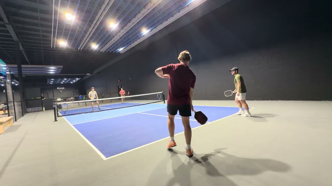 4.5 Pickleball. Placement Dinks vs Speeds Ups. Who Wins at The Picklr. Dan/Dylan vs Alain/Justin