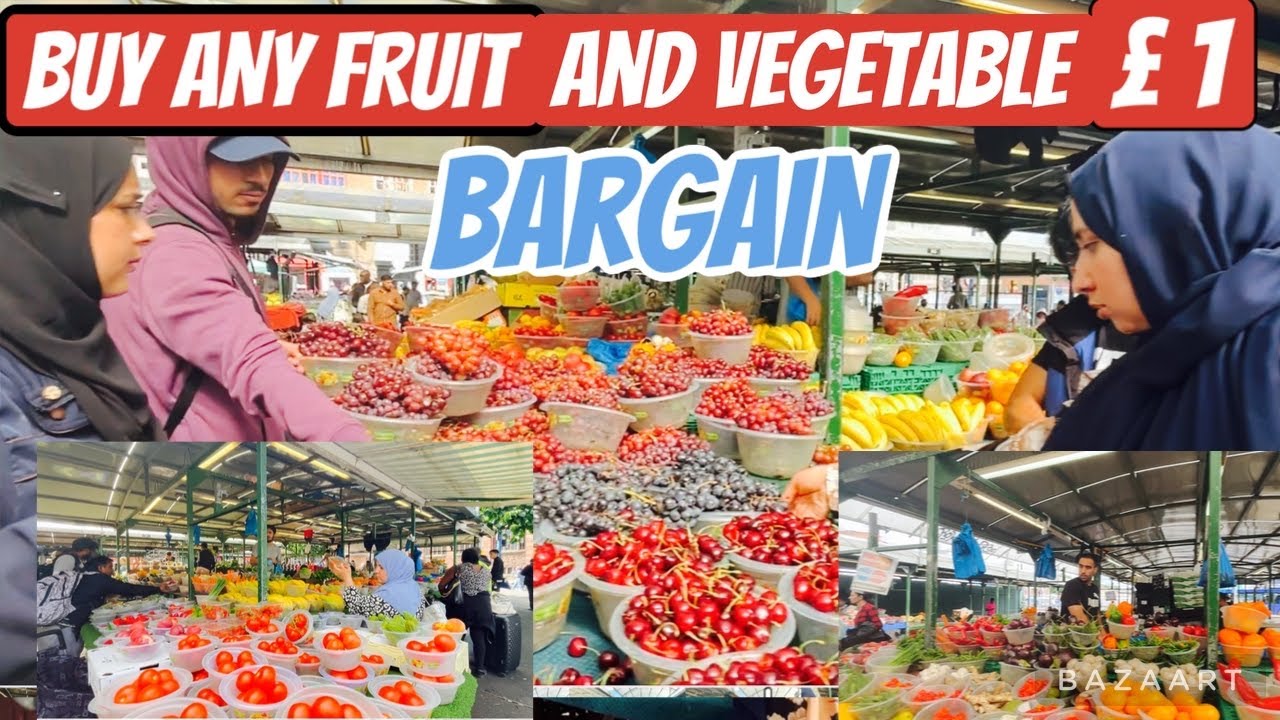 £1 Bullring open Market | Vegetable and Fruit Market Birmingham England UK | apna des | walking Tour