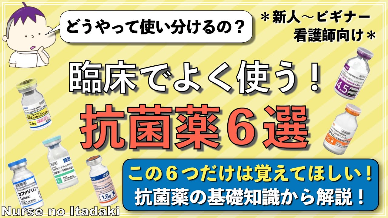 【良く使う抗菌薬６選！】とりあえずこの抗菌薬だけは覚えておこう！