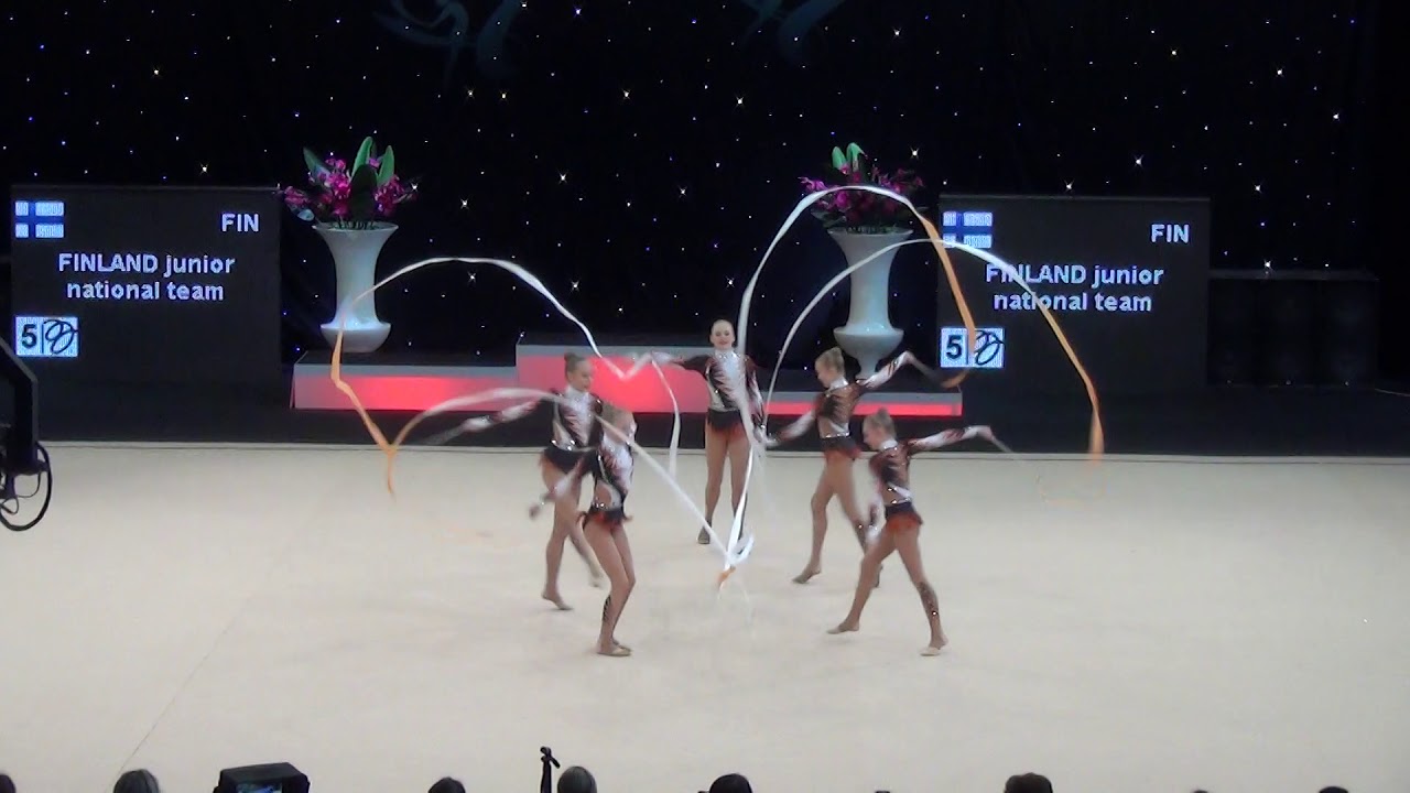 Junior National Team Finland  FIG Junior Group Final 5 ribbon Miss Valentine 2019