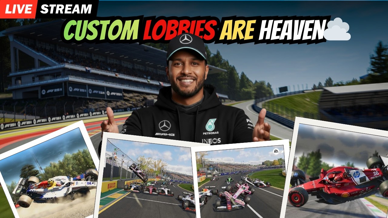 THE HEAVENLY CUSTOM LOBBIES 💢 #racewithkrl #f125 #f125live #f125esports #f1tamil #racewithwur