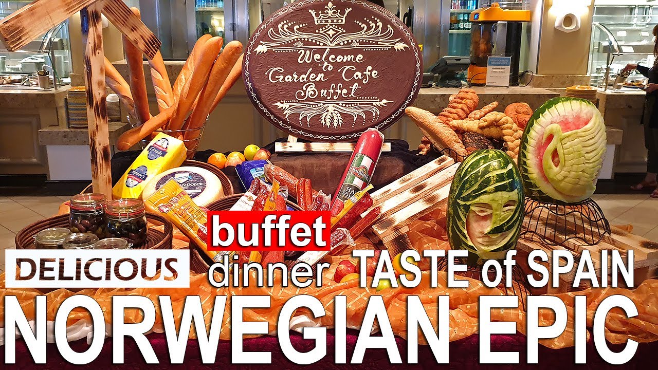 Delightful Dinner Buffet Taste of Spain on Norwegian Epic @CruiseTravelVideos