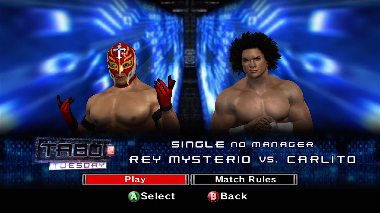 WWE SmackDown VS Raw 2007 Xbox360 - Rey Mysterio VS Carlito [2K][mClassic]