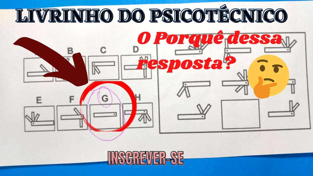 QUAL A LÓGICA DESSA QUESTÃO? O PORQUÊ DESTA RESPOSTA? QUESTÃO DO LIVRINHO PSICOTÉCNICO DO DETRAN