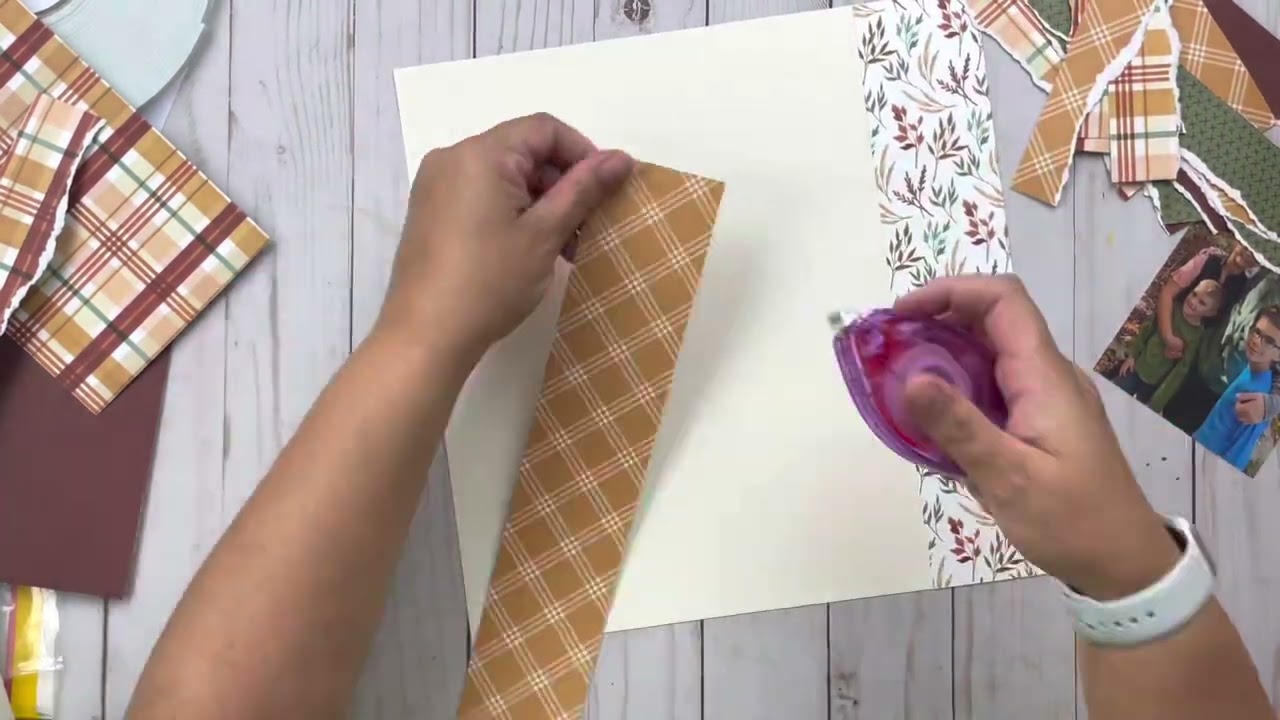 FALL SCRAPBOOK LAYOUT - DoubleShot Kit from The ScrapRoom - Carta Bella