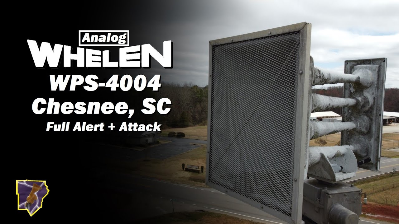Analog Whelen WPS-4004 Siren Test - Alert & Attack - Chesnee, SC