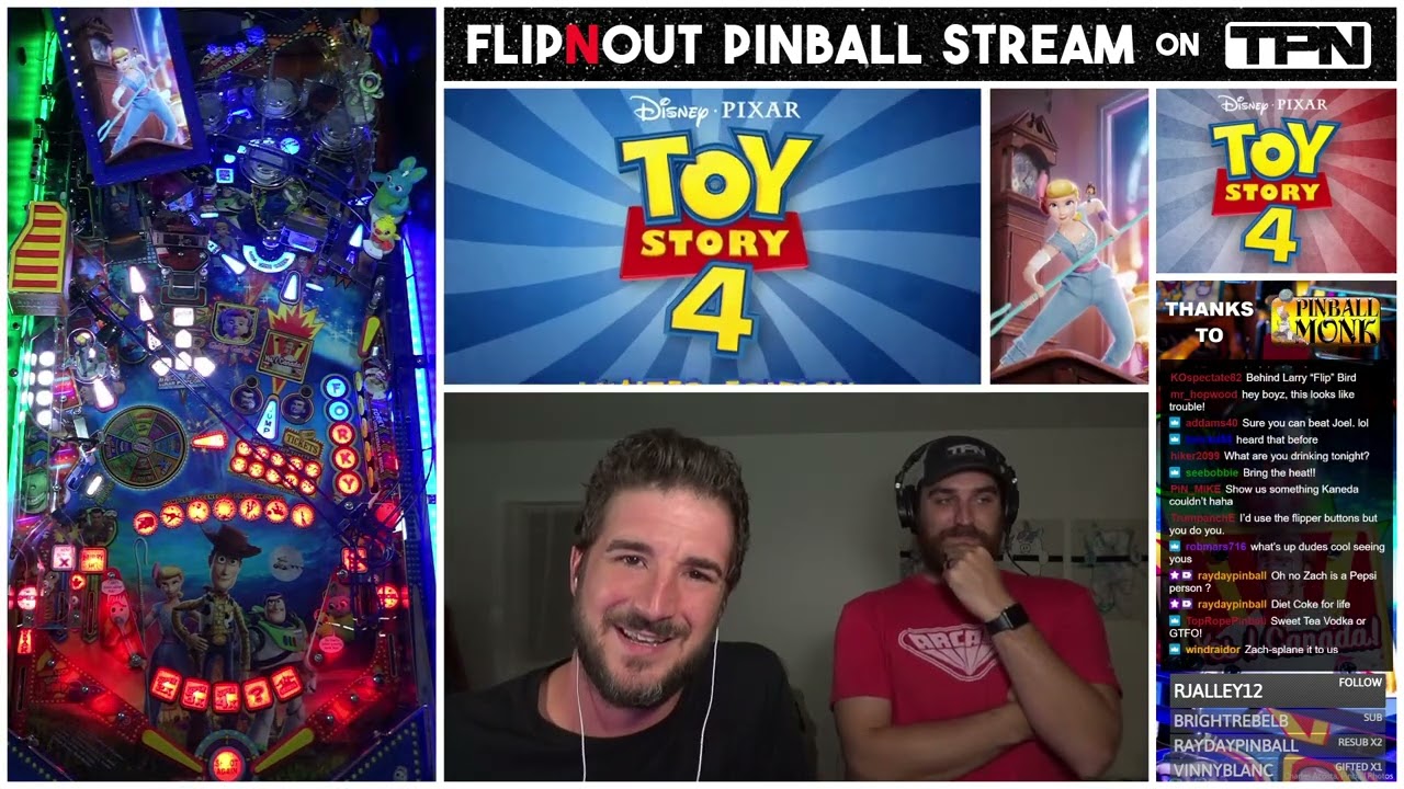 Flip N Out Pinball: Toy Story 4 Pinball Stream w/Zach & Joel - COMPLETE STREAM