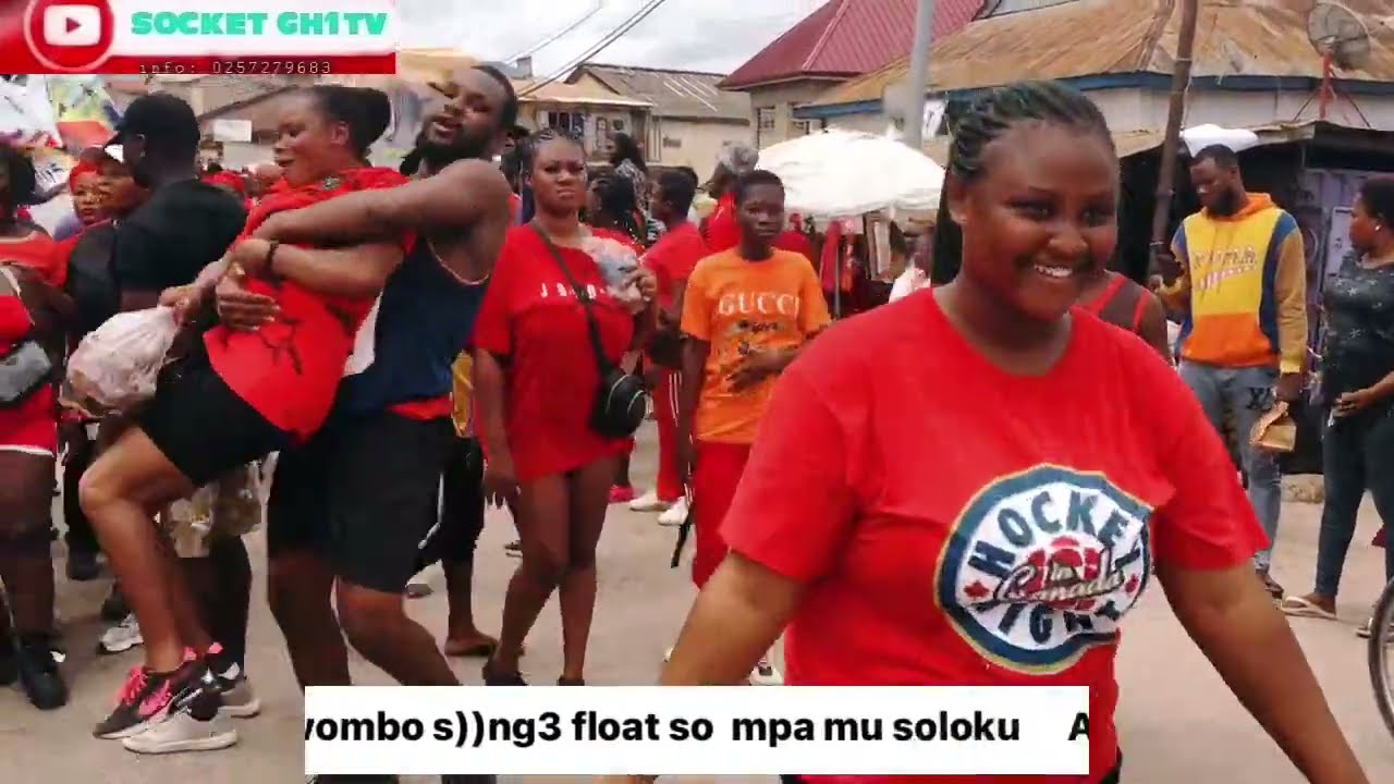 Agona Swedru festival celebration Red and Black float/The pure soloku night carnival 2024