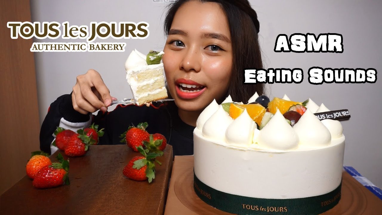 ASMR Fresh Cream Cake (TOUS les JOURS) | Soft Eating Sounds | No Talking