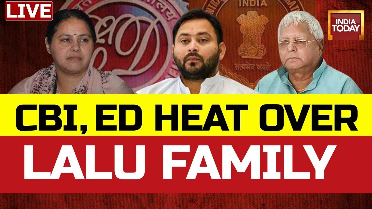 Watch LIVE: CBI Questions Tejashwi Yadav, Sister Misa Bharti Faces ED Heat | Land-For-Jobs Scam