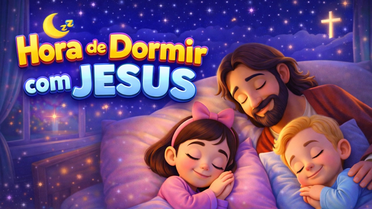 Hora de Dormir com Jesus 🌙 Música Infantil de Louvor e Oração | 40 Minutos