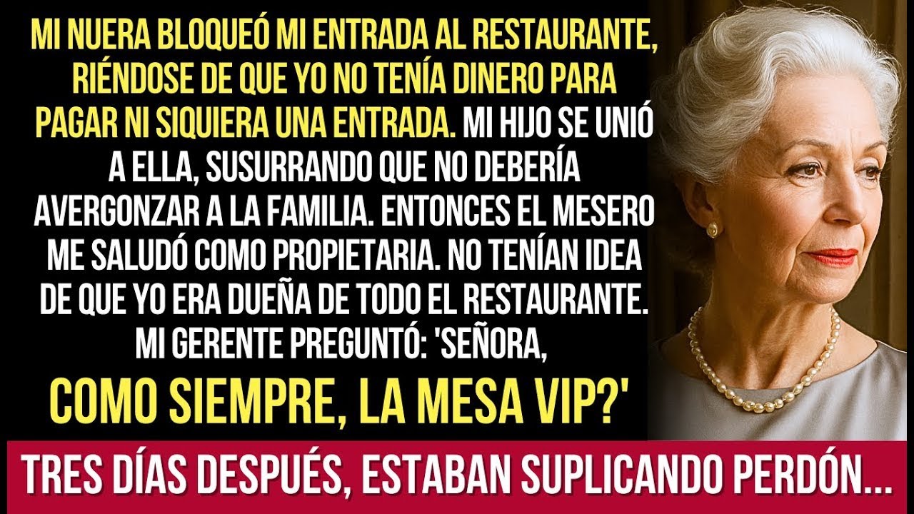 Mi Nuera Me Dijo Que Yo No Tenía Dinero Para Pagar El Almuerzo Familiar, Así Que El Mesero Me Salu