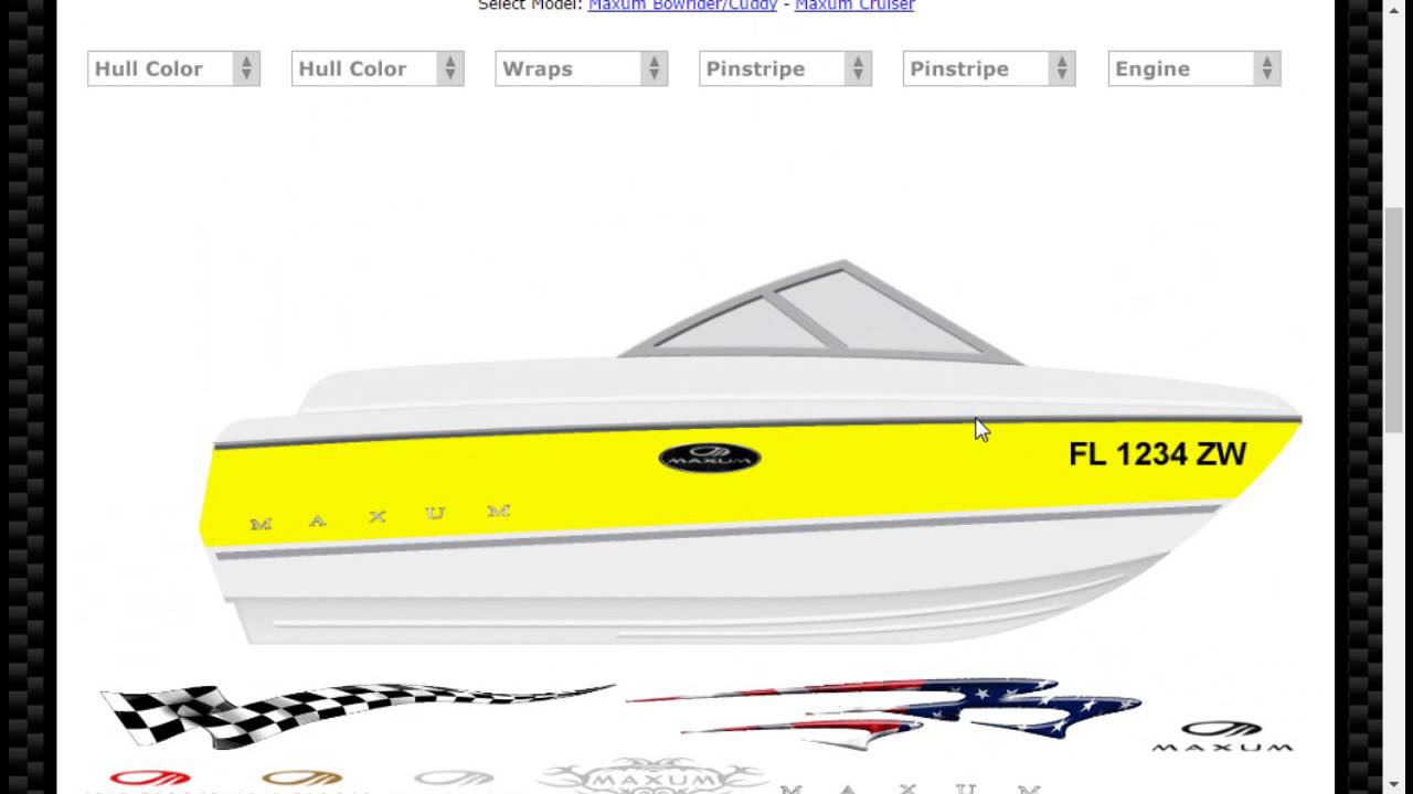 Maxum Boat Decals - Design Tool