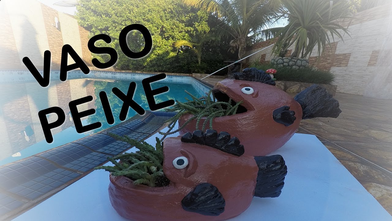 DIY- COMO FAZER VASOS DE CONCRETO EM FORMATO DE PEIXE