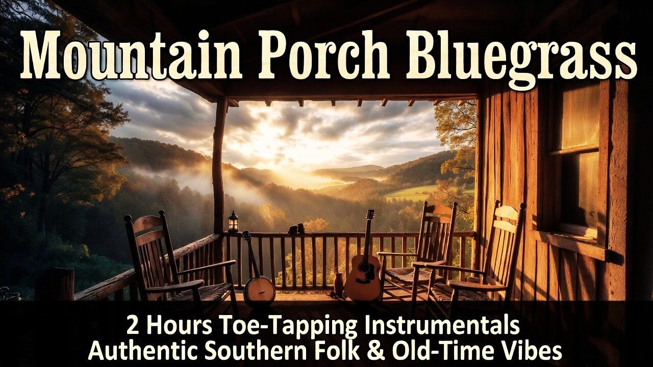 Mountain Porch Bluegrass - 2 Hours Toe-Tapping Instrumentals - Authentic Southern Folk