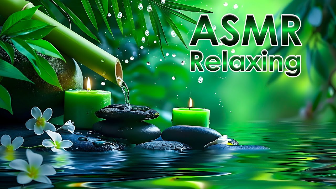 Relaxing Sound of water flowing from a bamboo pipe is a meditation. ASMR Episode 24