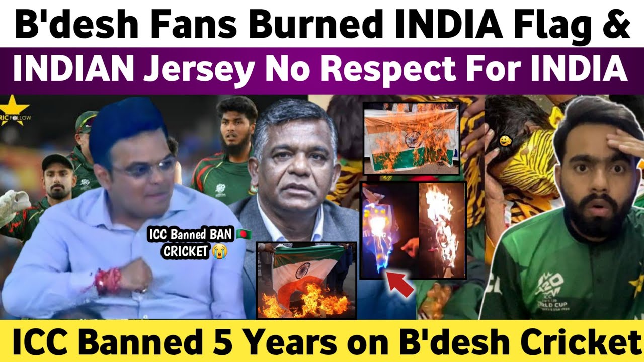 Bangladeshi Fans Burned India Flag & Jersey After Boycott T20 WC 2026 | ICC Banned on B'desh Cricket