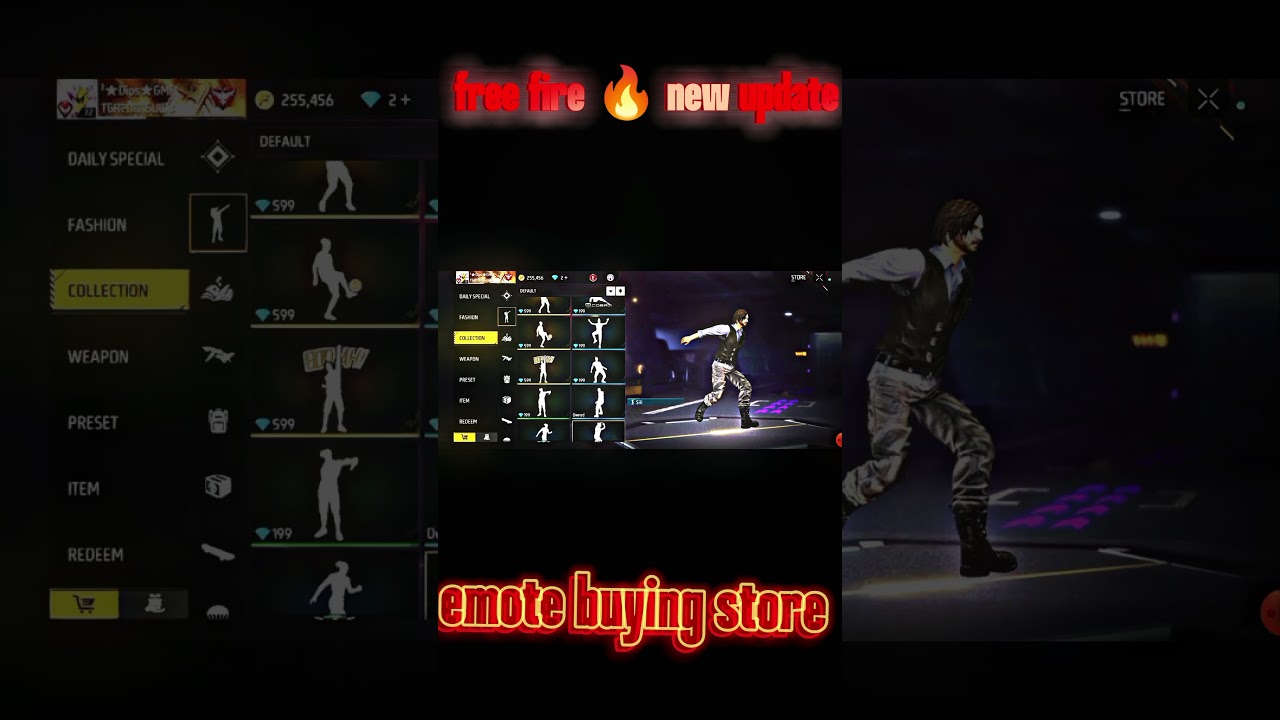 FREE fire update coming 2025 store emote collection 💥🔥🎭#freefire #youtubeshorts #newupdate #2025 -_-